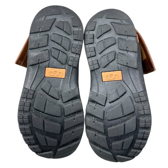 UGG Kids Butte Brown Leather Cuffed Winter Boot Size US 13 - Picture 9 of 11